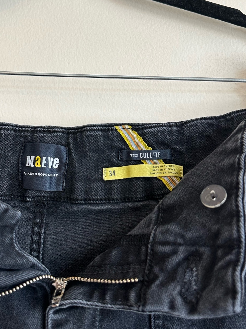 Anthropologie Maeve The Collette Black Denim - Picture 5 of 6
